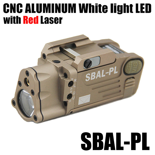 Tactical CNC Making SBAL-PL LED Weapon Light With Red Laser DE